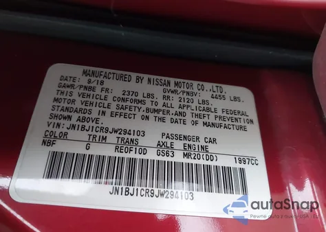 2018 Nissan Rogue Sport Sv из США, поврежденный, VIN JN1BJ1CR9JW294103